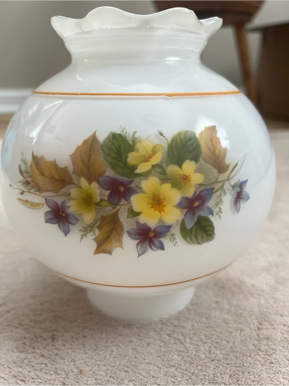 Vintage White Milk Glass Lamp Shade